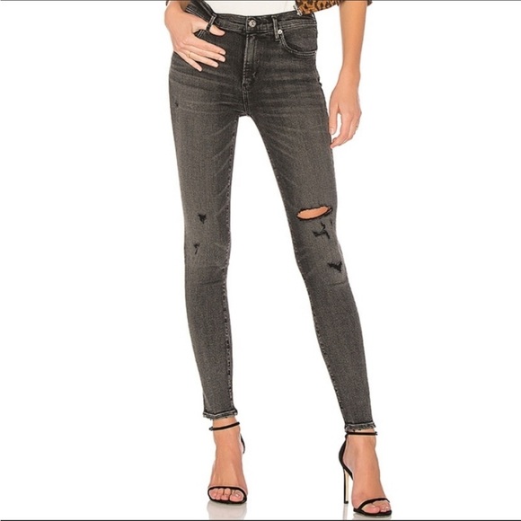 AGOLDE Sophie High Rise Skinny Ankle Distressed Premium Denim Jeans Size.29 - Picture 3 of 14